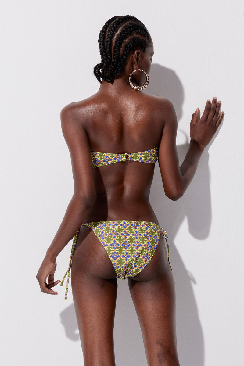 Ylva Print Strapless Swimwear