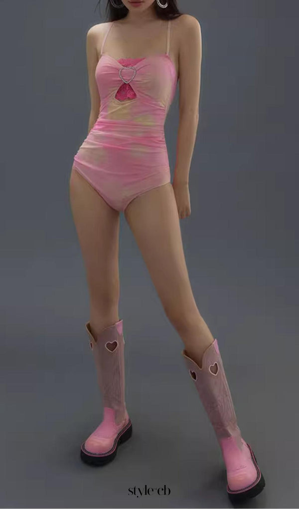 Duy Pink One-Piece Swimsuit