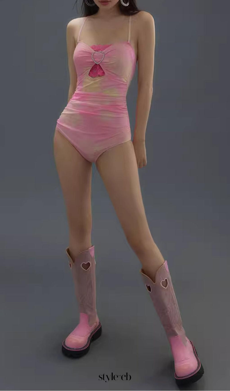 Duy Pink One-Piece Swimsuit