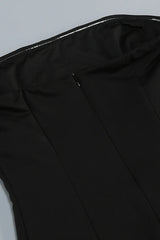 Nodin Strapless Dot Mesh Maxi Dress in red