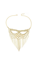 Dickson Gold Rhinestone Tassel Mask