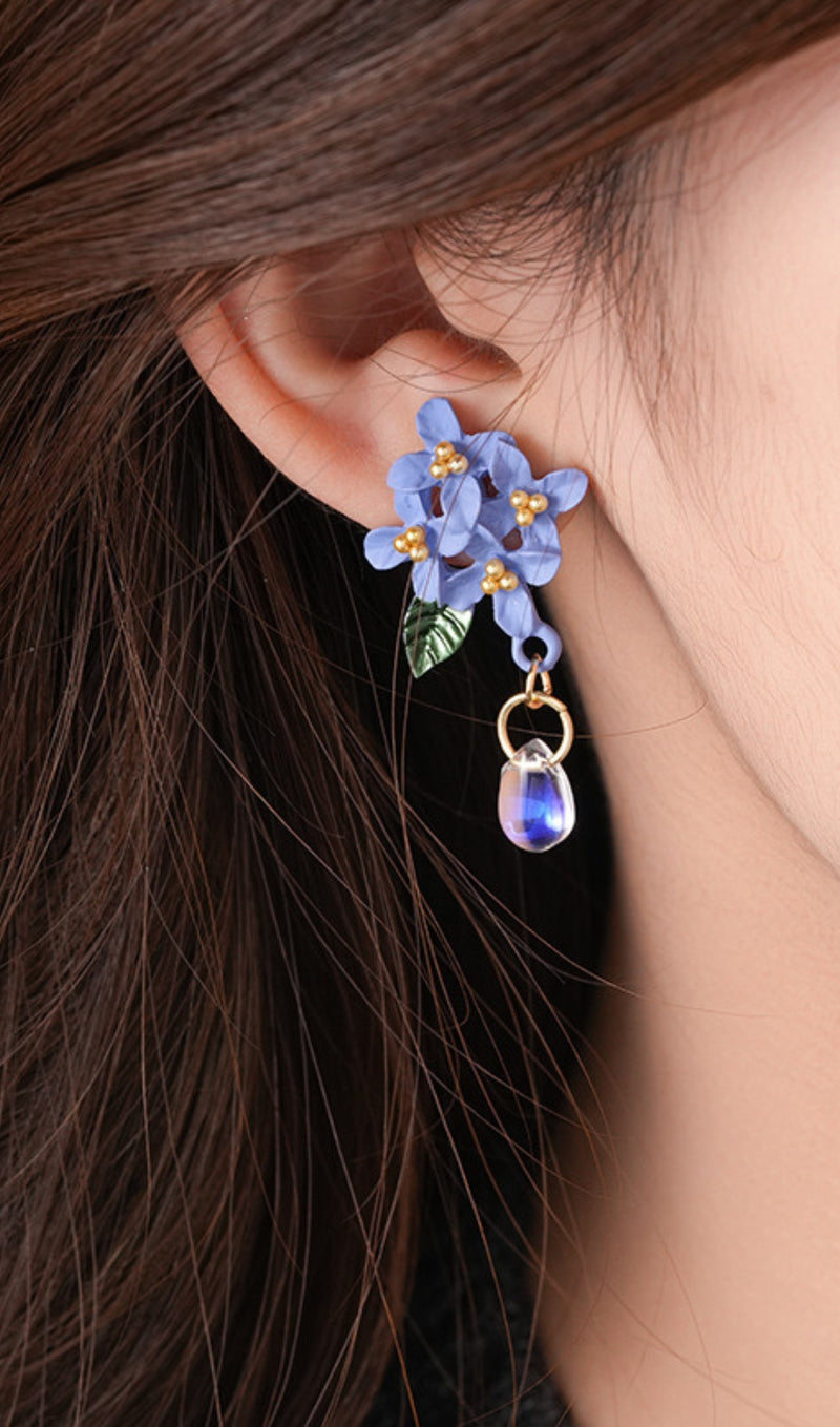 Dulcinea Blue Flower Earrings