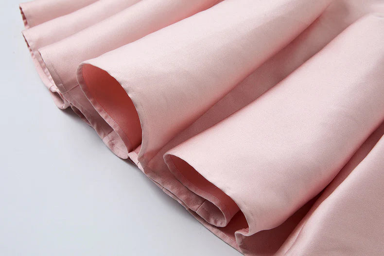 Tina flower strapless mini Dress in pink