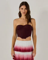 ashley Gradient Fringe Corset Two Piece Bandage Set