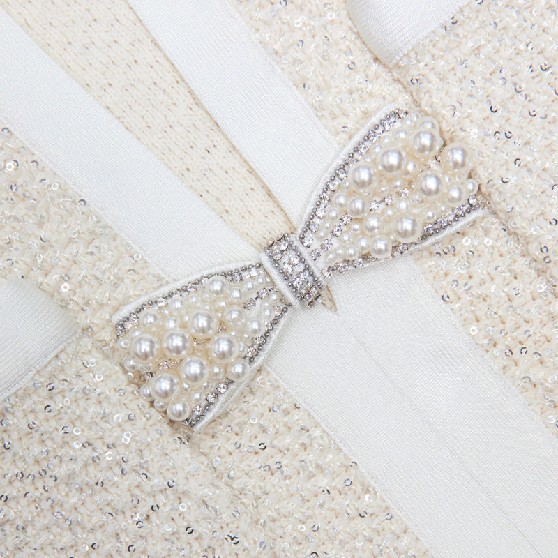 vicky Cream Sequin Knit Top