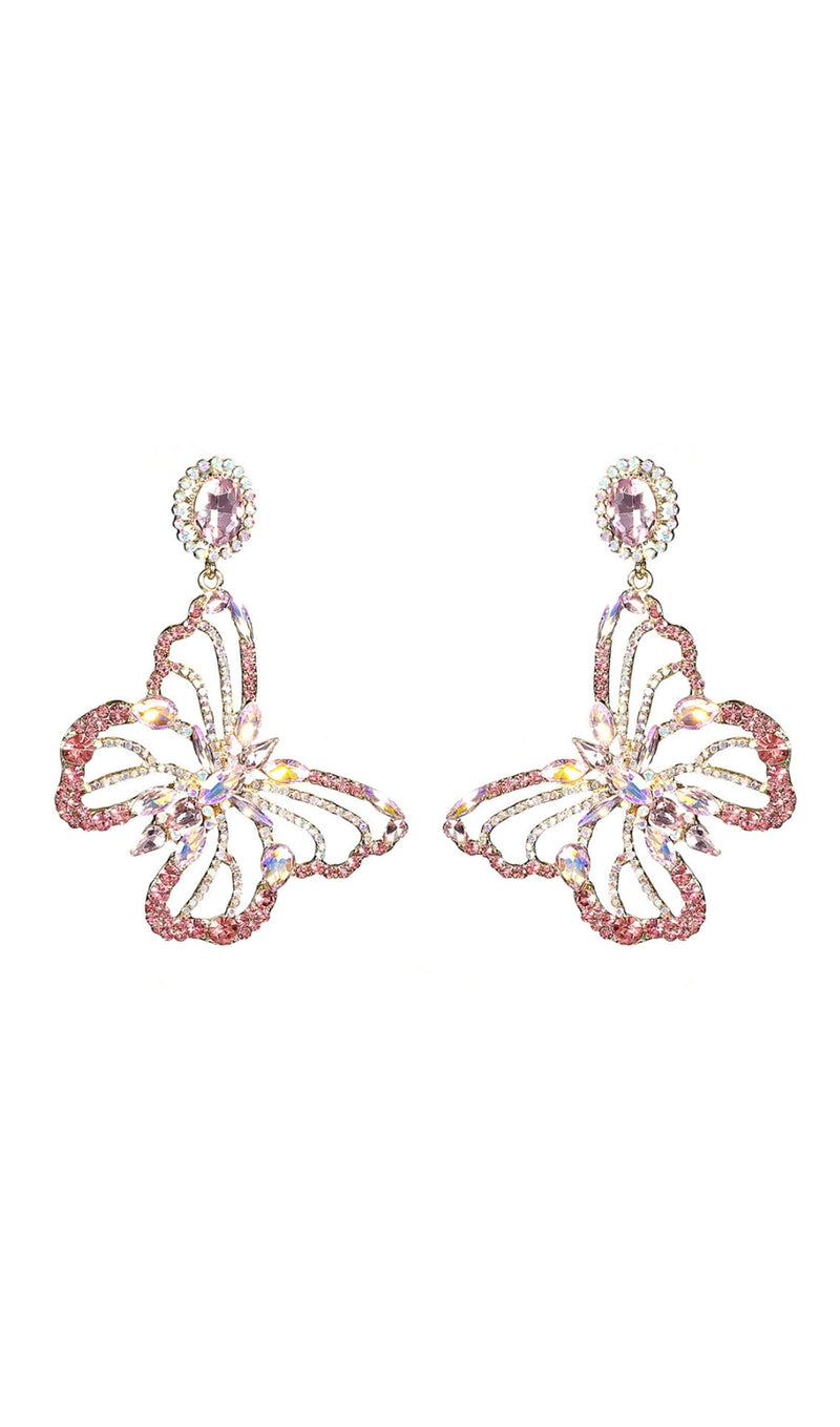 Dong Rhinestone Butterfly Earrings