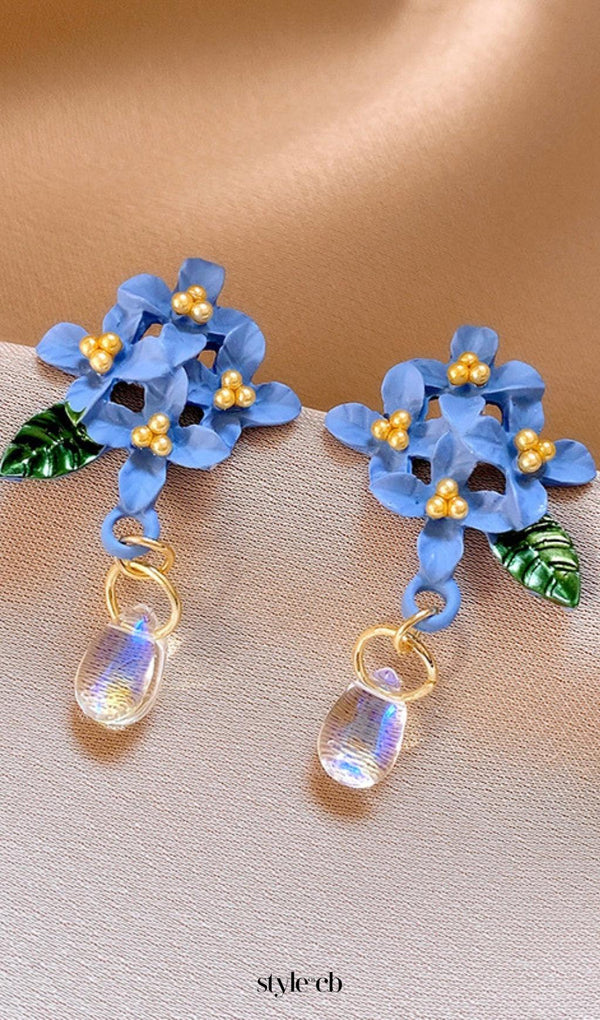 Dulcinea Blue Flower Earrings