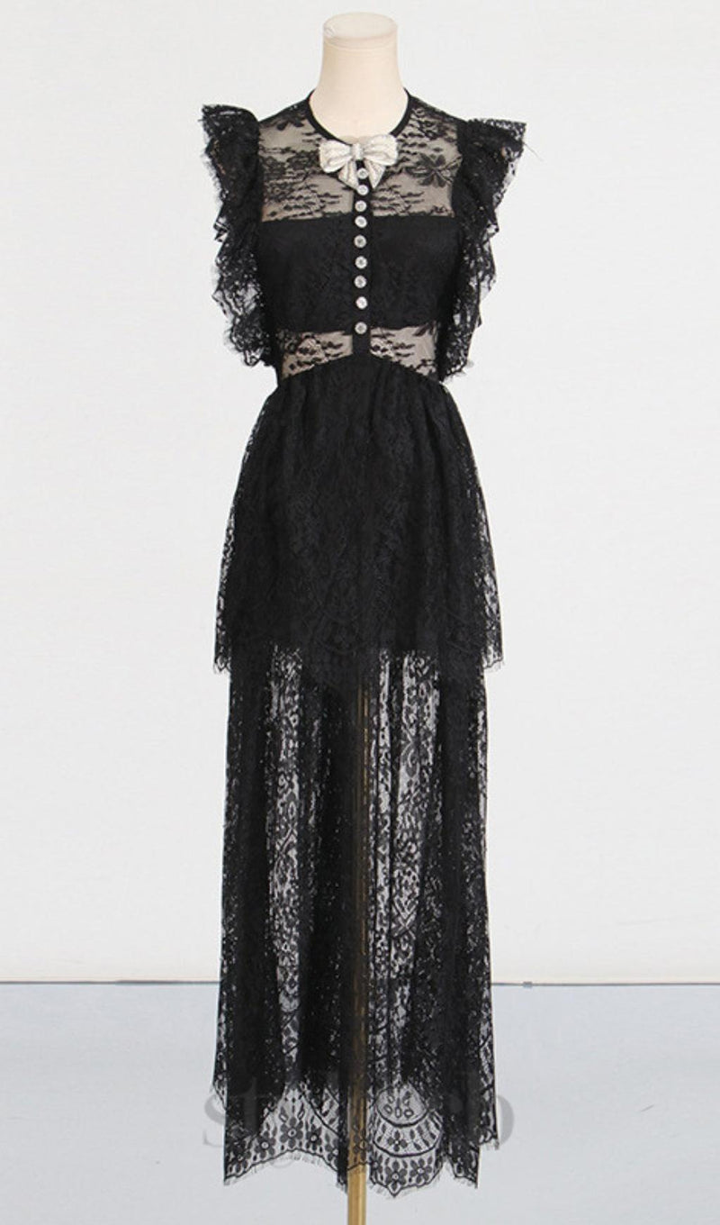 Tiered Lace Maxi Dress