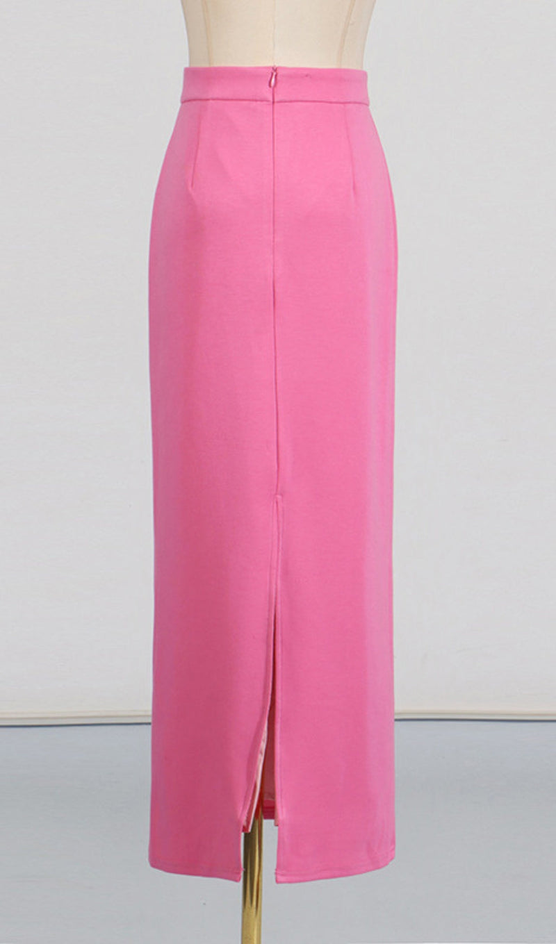 trista Flower Two-Piece Set in pink