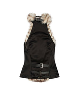 dora halter Backless Furry Top