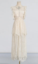 Tiered Lace Maxi Dress