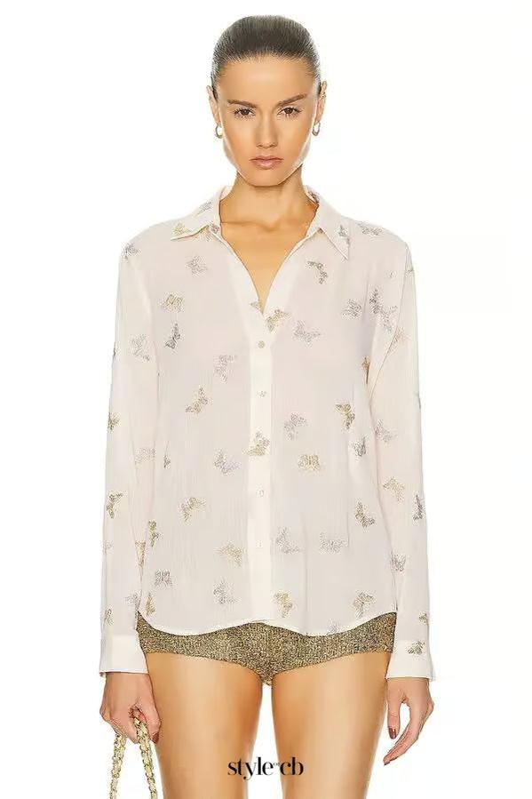 laurent blouse in white