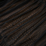 Gwenonwy black ruched mesh top & skirt matching set