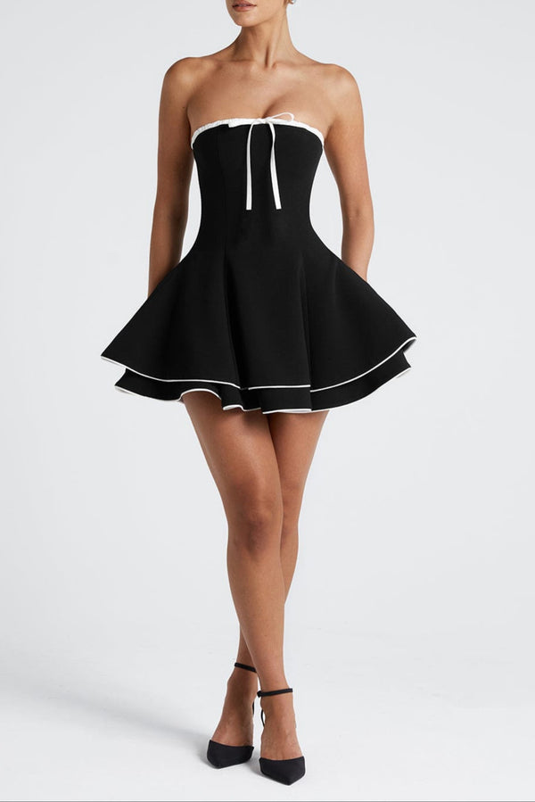 Juno Mini Dress - Black/White