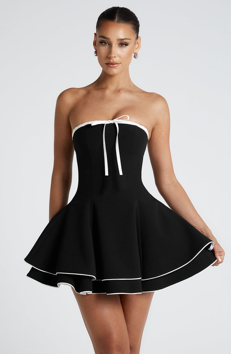 Juno strapless Mini Dress in Black