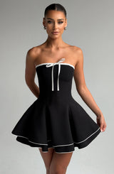 Juno strapless Mini Dress in Black