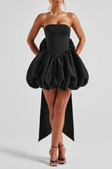 Lotus Mini Dress - Black