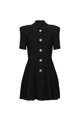 kristin Black Knitted Mini Dress