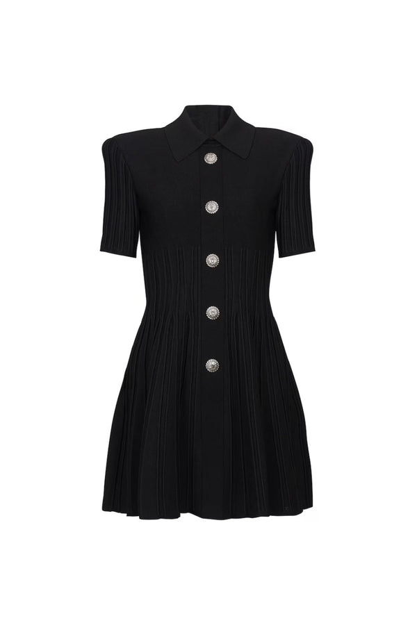 kristin Black Knitted Mini Dress