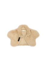 darlene Fur shawl top in apricot