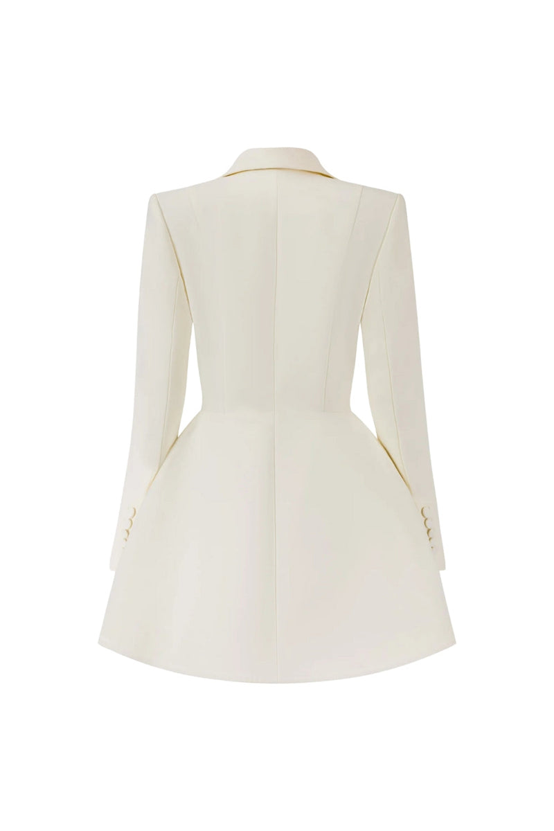 darlene a-line Blazer mini Dress in beige