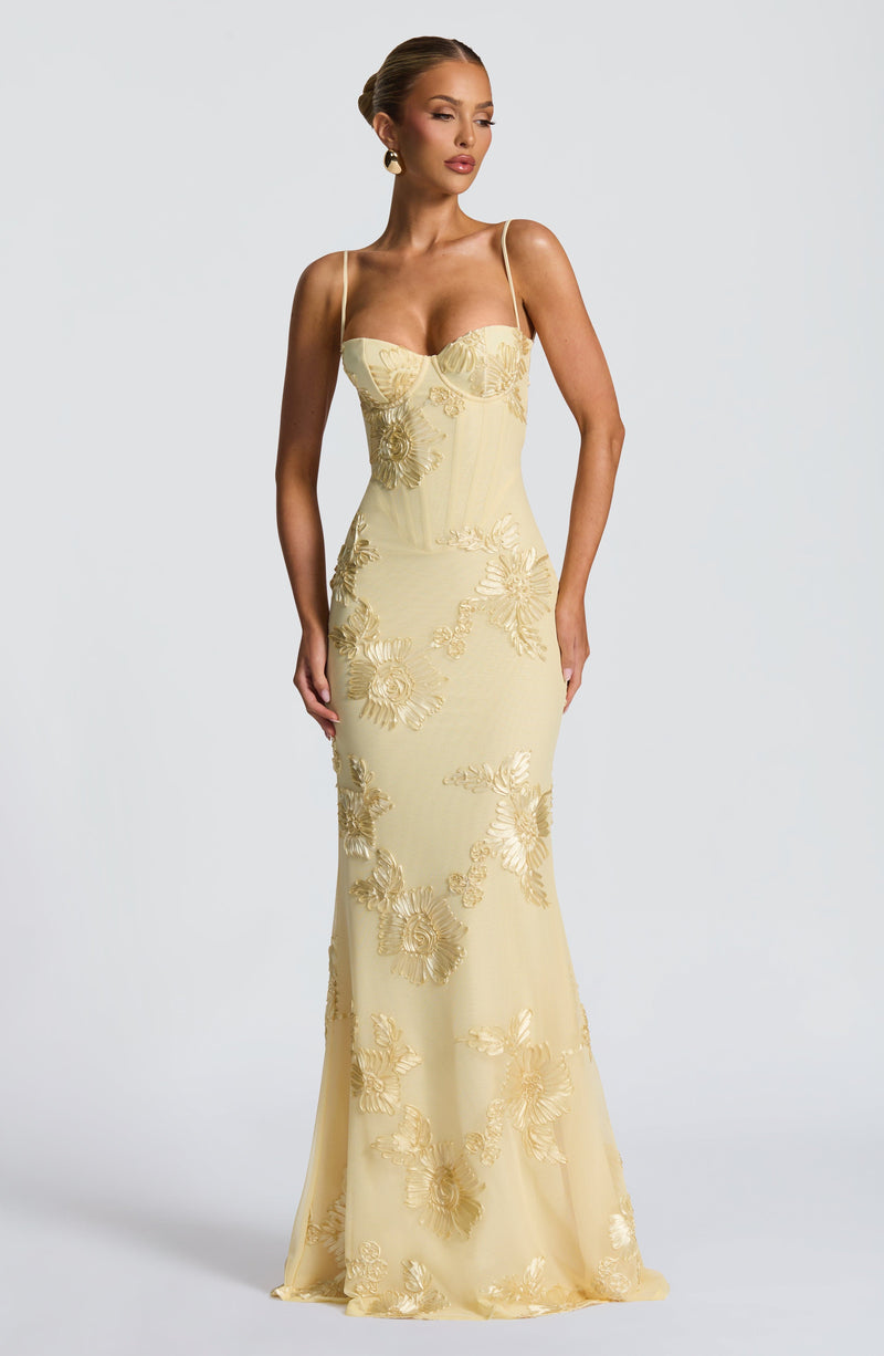 Nefertiti Maxi Dress - Lemon
