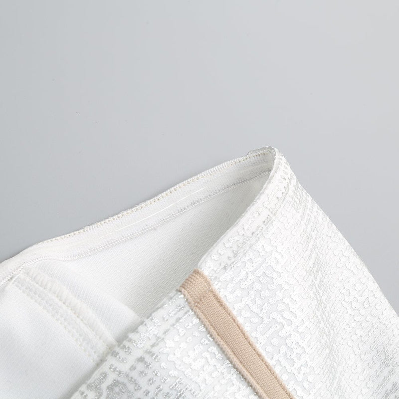 SILVER BANDEAU RHINESTONE TRIMMING DRESS styleofcb 