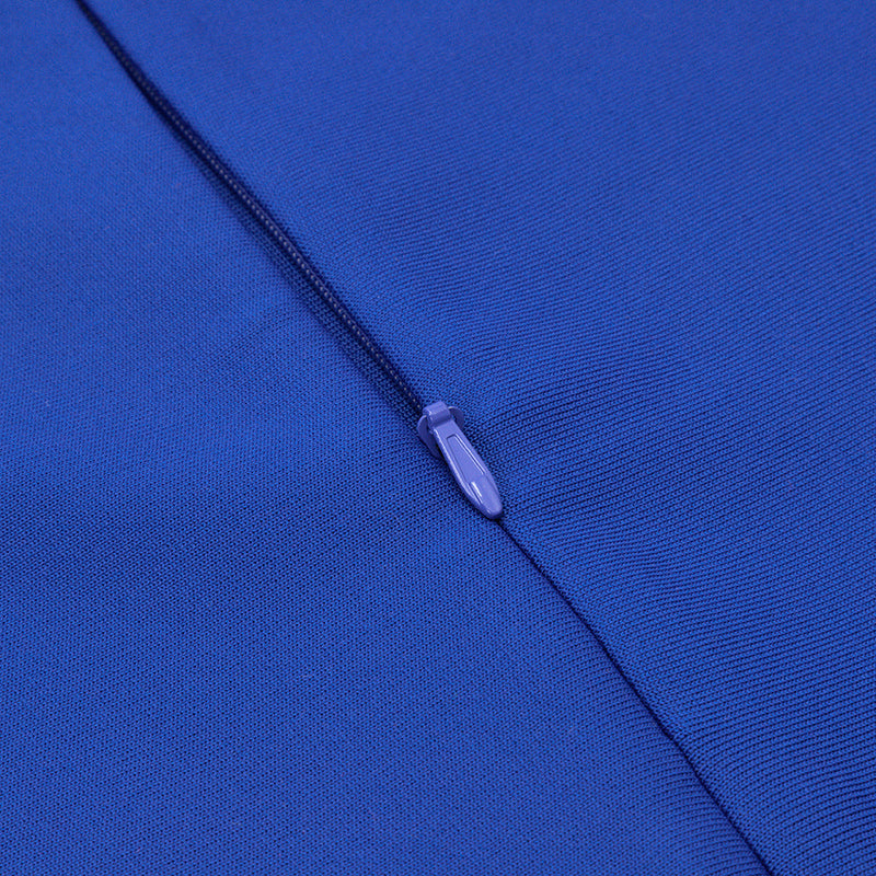 LONG SLEEVES STRAPLESS MIDI DRESS IN BLUE styleofcb 