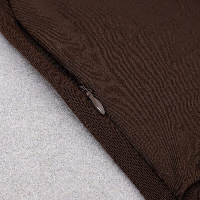 MESH LONG SLEEVE MAXI DRESS IN COFFEE styleofcb 