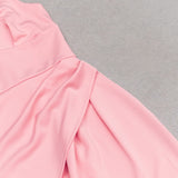 SATIN STRAPY SPLIT MIDI DRESS IN PINK-styleofcb