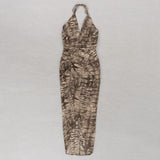 OFF SHOULDER MAXI STRIPE DRESS IN BROWN DRESS styleofcb 