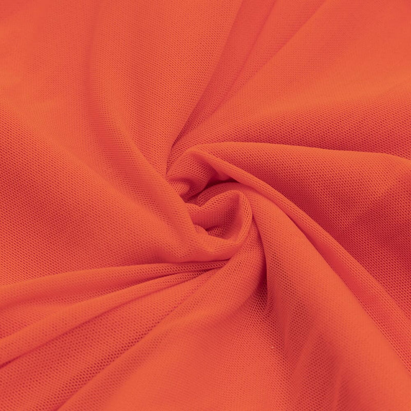 MESH RUCHED MIDI DRESS IN ORANGE styleofcb 