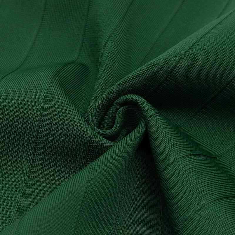 BANDAGE LONG SLEEVE MINI DRESS IN GREEN styleofcb 