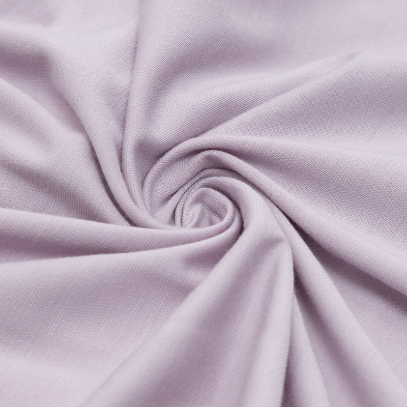 DEEP V-NECK SMALL FLYING-SLEEVED HIGH-RISE DRESS IN LIGHT PURPLE styleofcb 