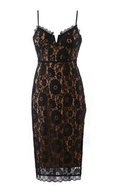 LACE SLEEVELESS MINI DRESS Dresses styleofcb S BLACK 