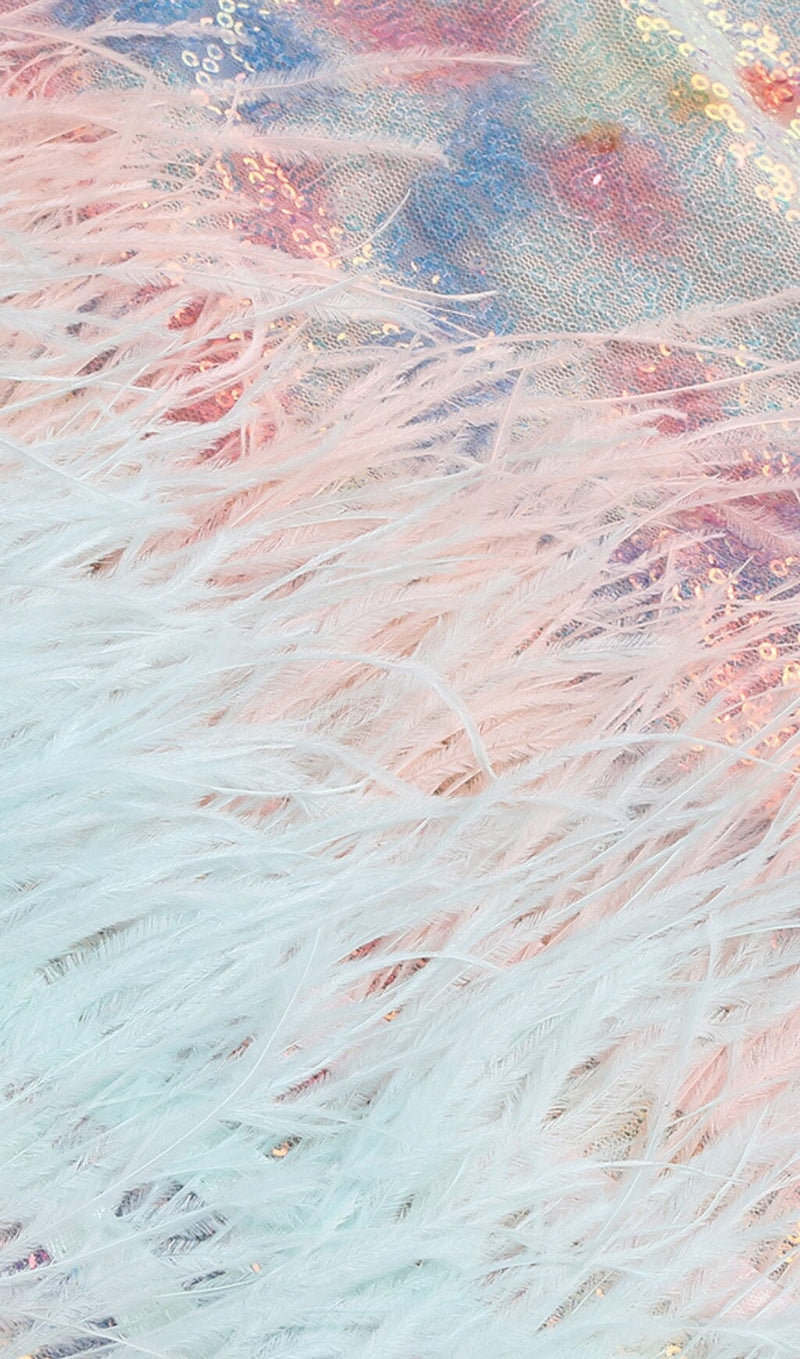 Feather Sequin Mini Dress styleofcb 