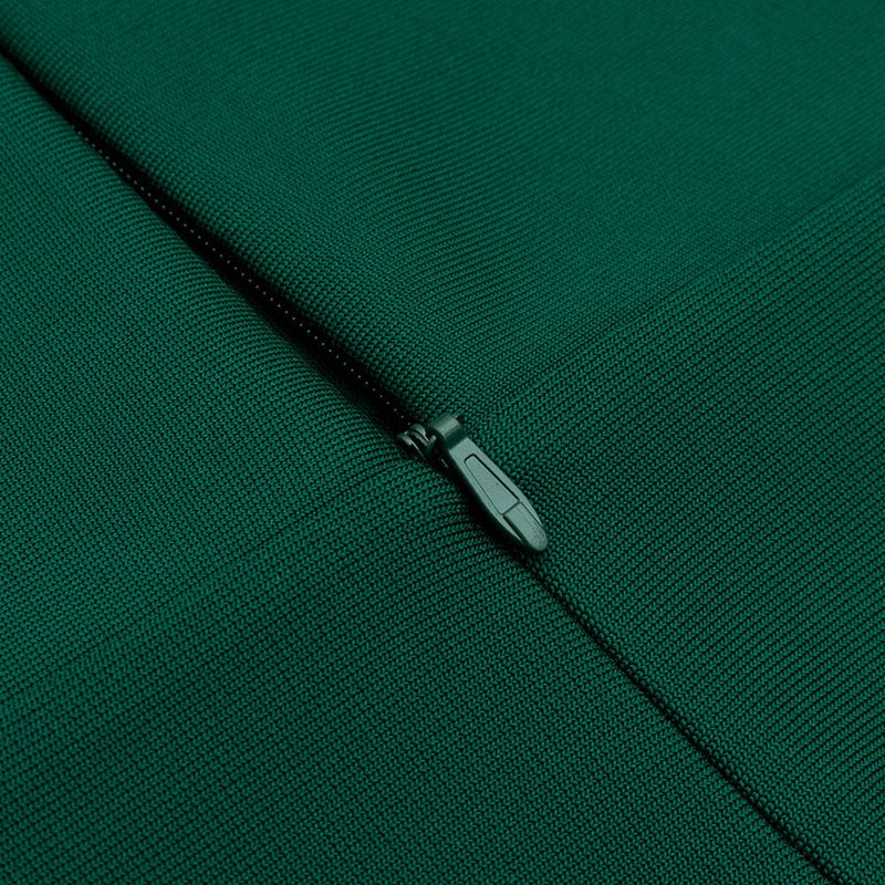 PERSPECTIVE GAUZE FISH BONE DRESS IN DARK GREEN styleofcb 