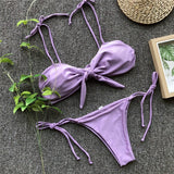 LACE UP BOWKNOT SWIMSUIT styleofcb 