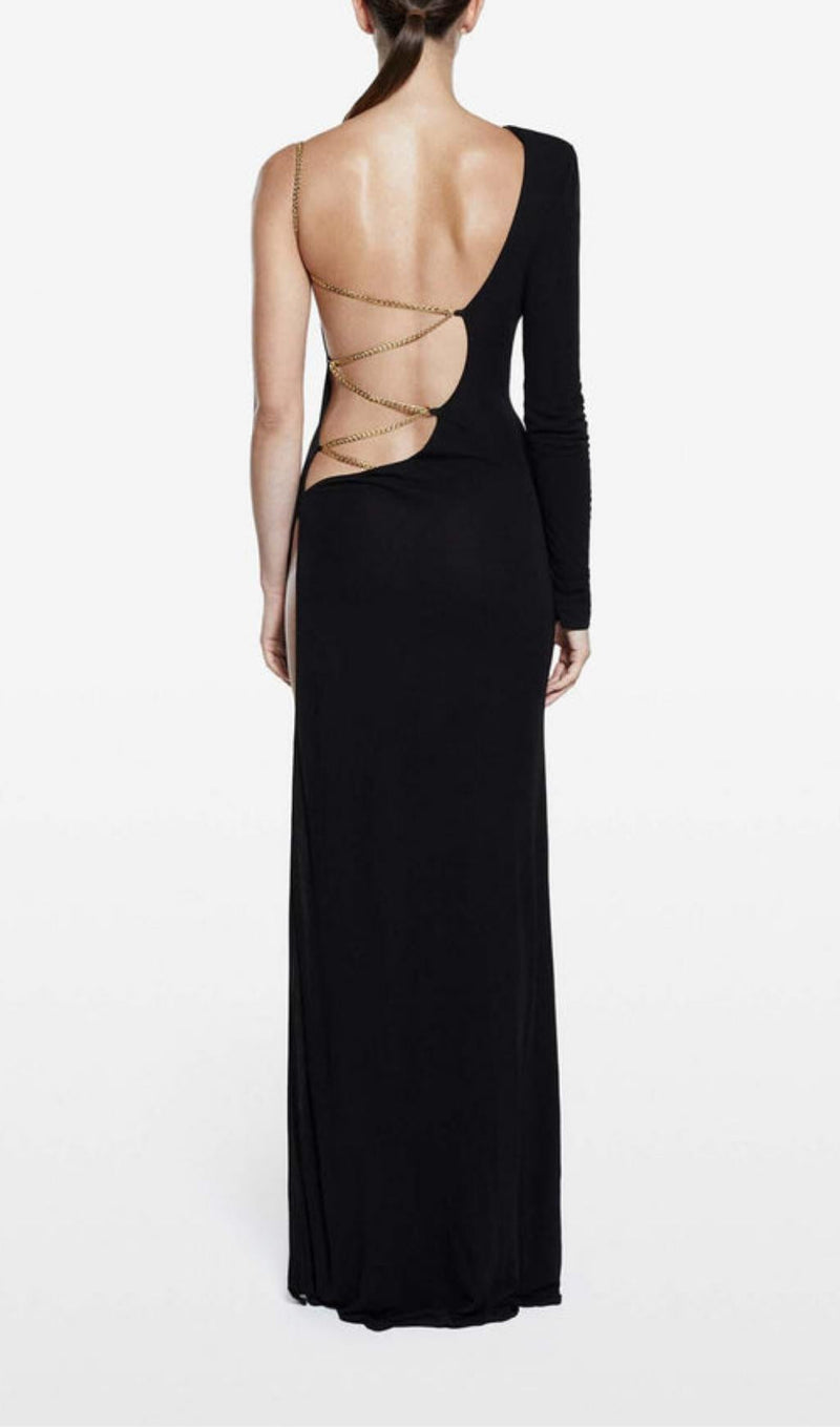 ONE SHOUDLER BACKLESS MAXI DRESS IN BLACK Dresses styleofcb 