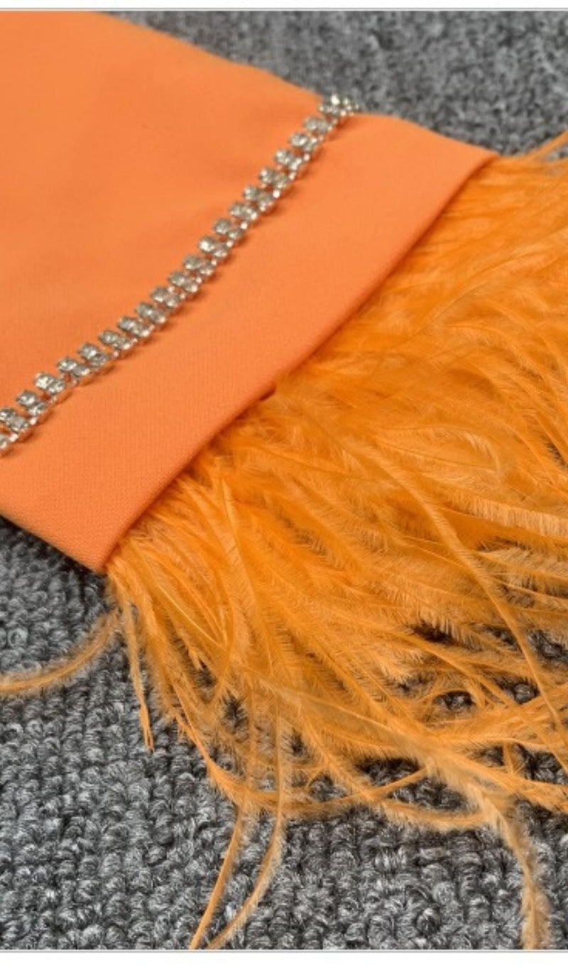 FEATHER BACKLESS SUIT MINI DRESS Dresses styleofcb 