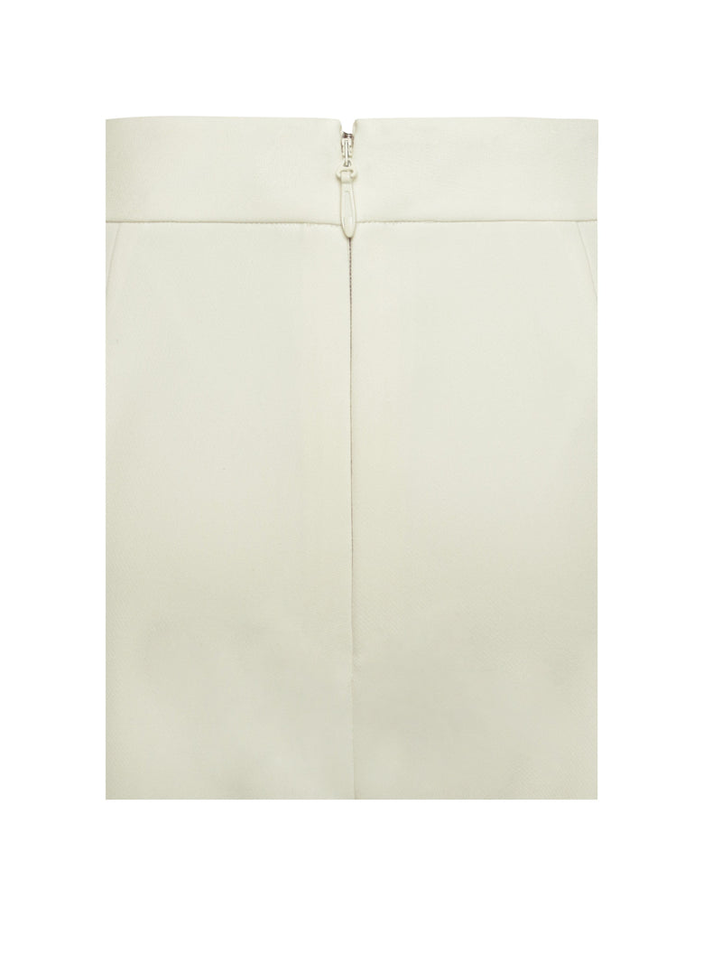 CREAM WHITE BLAZER SUIT WITH FEATHER TRIM Bottoms styleofcb 