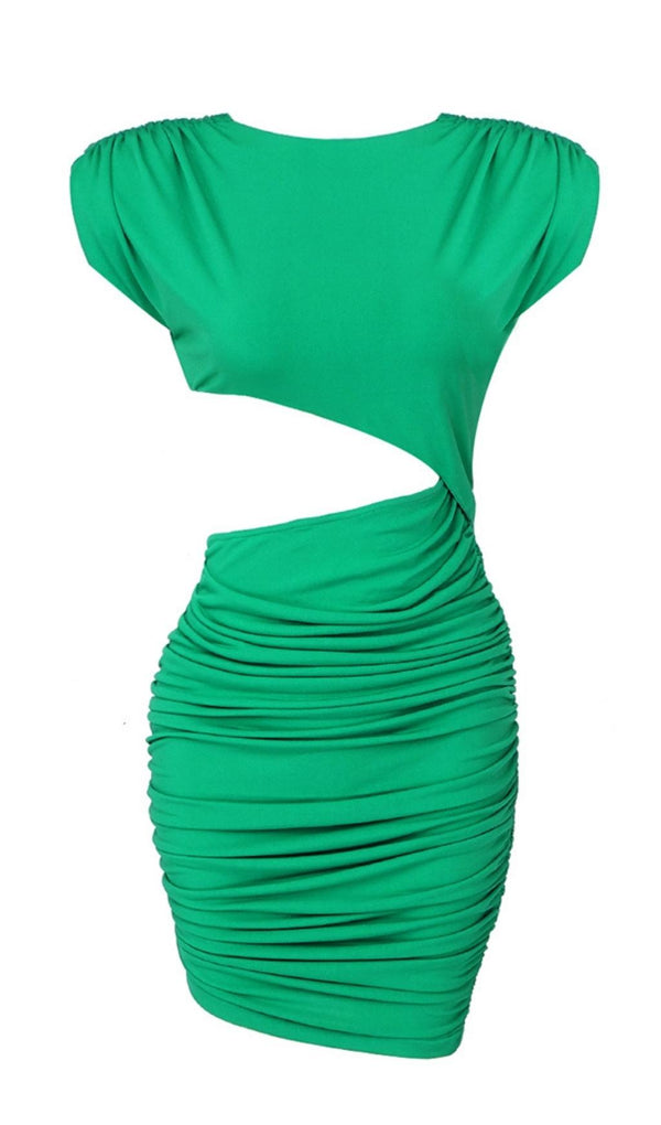 CUT OUT RUCHED MINI DRESS Dresses styleofcb 