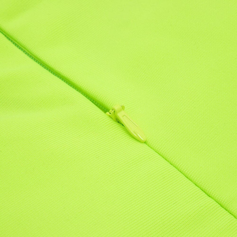 FLUORESCENT GREEN WAIST CUT-OUT SLIM-FIT DRESS styleofcb 