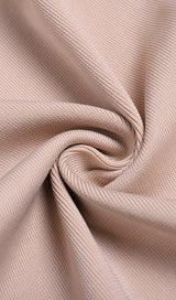 RUCHED STRAPLESS SPLICING MIDI DRESS styleofcb 