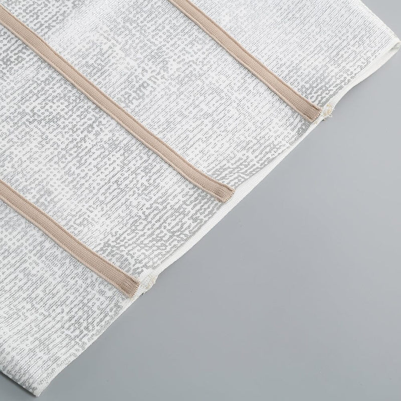 SILVER BANDEAU RHINESTONE TRIMMING DRESS styleofcb 