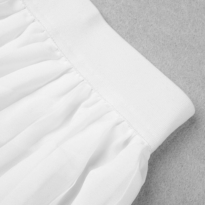BANDAGE HALTER IRREGULAR MAXI DRESS IN WHITE styleofcb 