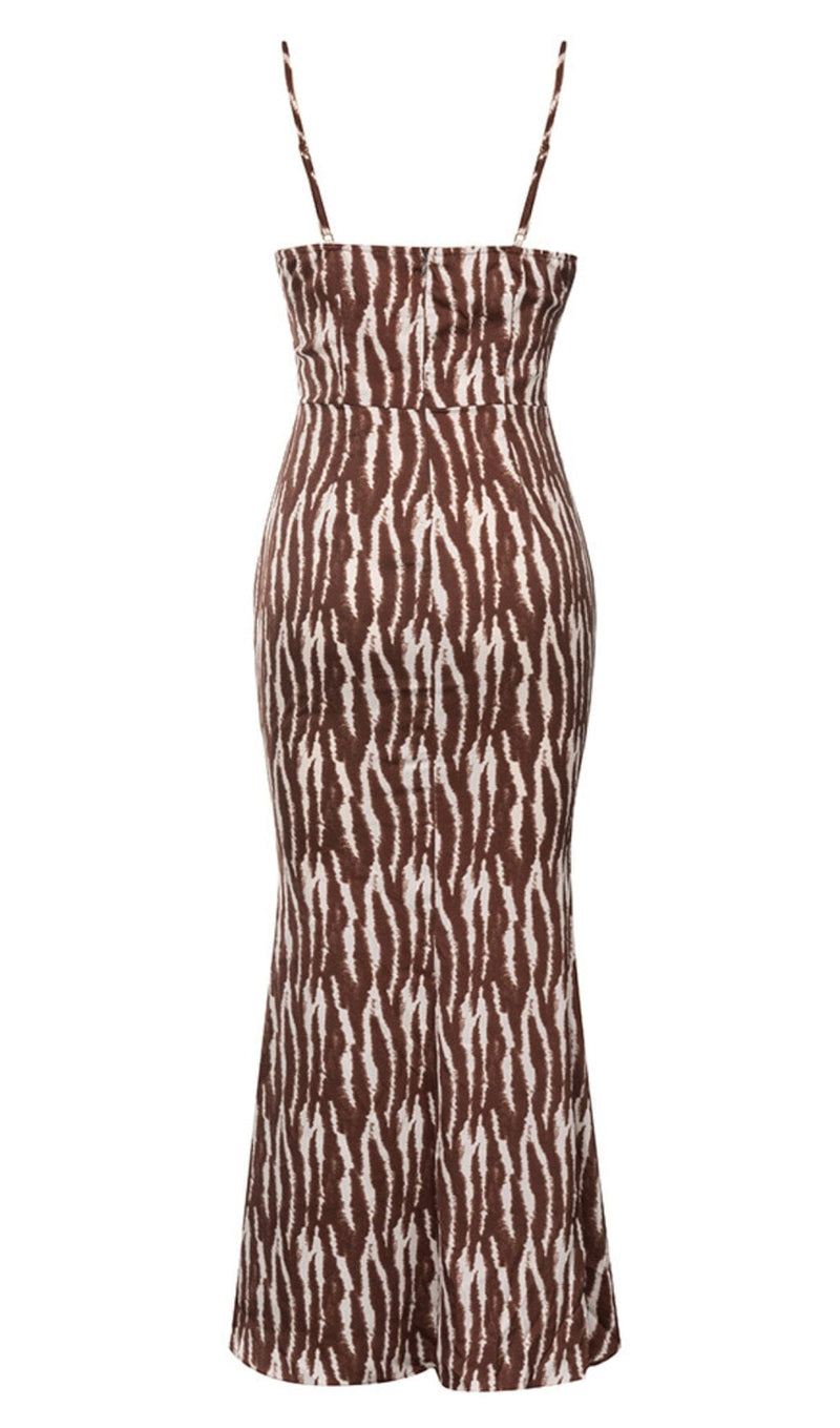 BANDAGE SPLIT MAXI STRIPE DRESS DRESS styleofcb 