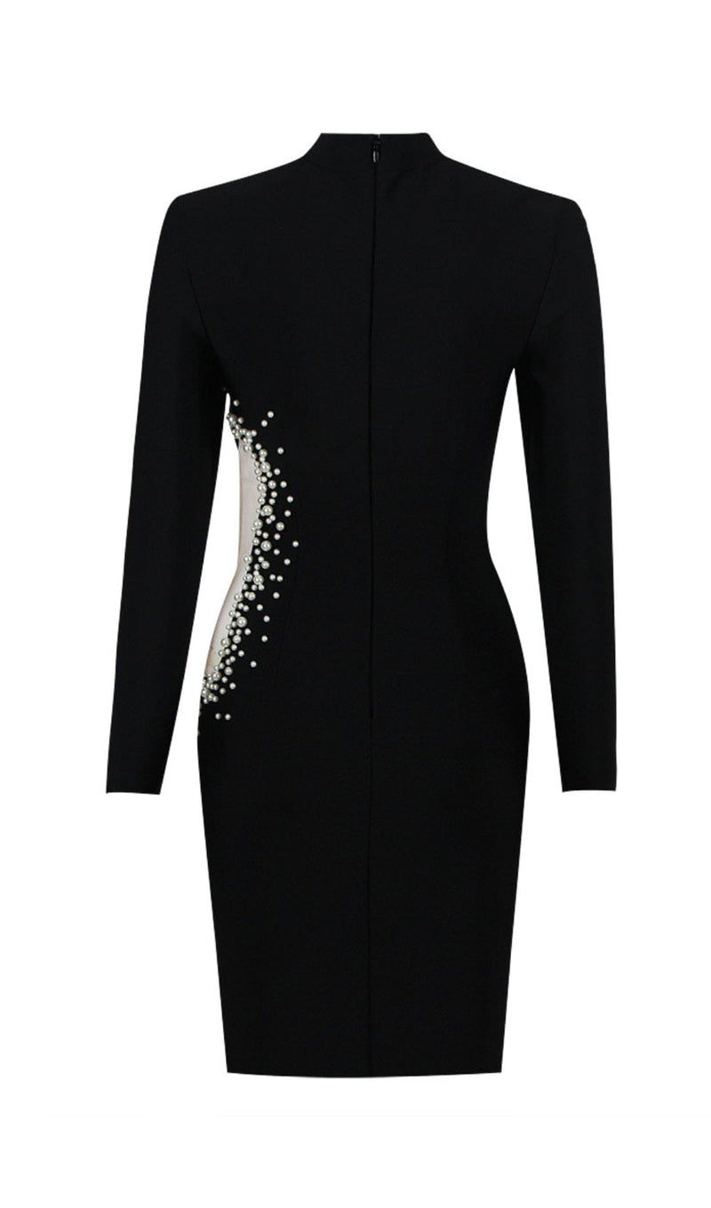 PEARL HOLLOW SEXY DRESS IN BLACK DRESSES styleofcb 