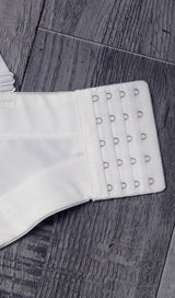 DIAMOND FEATHER CORSET TOP IN WHITE styleofcb 