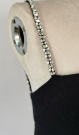 RHINESTONE PEPLUM MINI DRESS IN BLACK styleofcb 